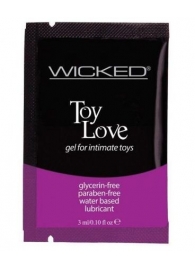 Лубрикант на водной основе для использования с игрушками WICKED Toy Love - 3 мл. - Wicked - купить с доставкой в Иркутске