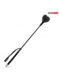 Черный стек с наконечником-сердечком - 54 см. - Notabu - купить с доставкой в Иркутске