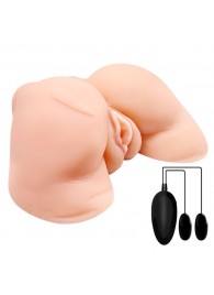 Телесная вибровагина Julie с 2 рабочими отверстиями - Baile - в Иркутске купить с доставкой