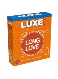 Презервативы с продлевающим эффектом LUXE Royal Long Love - 3 шт. - Luxe - купить с доставкой в Иркутске