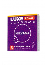 Презервативы с увеличенным количеством смазки LUXE Royal Nirvana - 3 шт. - Luxe - купить с доставкой в Иркутске