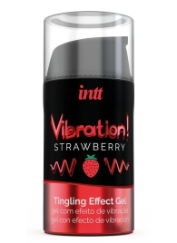 Жидкий интимный гель с эффектом вибрации Vibration! Strawberry - 15 мл. - INTT - купить с доставкой в Иркутске