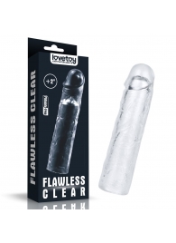 Прозрачная насадка-удлинитель Flawless Clear Penis Sleeve Add 2 - 19 см. - Lovetoy - в Иркутске купить с доставкой