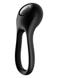 Черное эрекционное виброкольцо Majestic Duo - Satisfyer - в Иркутске купить с доставкой