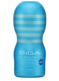 Мастурбатор с охлаждающей смазкой TENGA Original Vacuum Cup Cool - Tenga - в Иркутске купить с доставкой Мастурбатор с охлаждающей смазкой TENGA Original Vacuum Cup Cool - Tenga - в Иркутске купить с доставкой