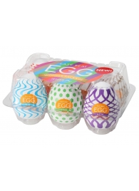 Набор из 6 мастурбаторов Tenga EGG IV с различным рельефом - Tenga - в Иркутске купить с доставкой
