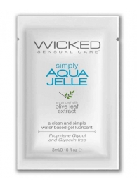 Гель-лубрикант Simply Aqua Jelle - 3 мл. - Wicked - купить с доставкой в Иркутске