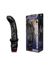 Черный вибромассажер простаты 6  Premium Prostate Massager - BlueLine - в Иркутске купить с доставкой