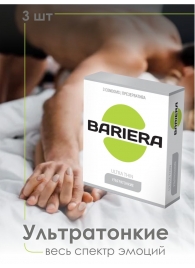 Ультратонкие презервативы Bariera Ultra Thin - 3 шт. - Bariera - купить с доставкой в Иркутске