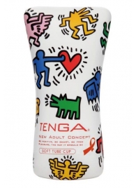 Мастурбатор-туба Keith Haring Soft Tube CUP - Tenga - в Иркутске купить с доставкой