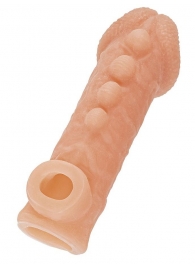 Телесная закрытая насадка с шишечками Cock Sleeve Size S - 13,8 см. - KOKOS - в Иркутске купить с доставкой