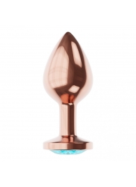Пробка цвета розового золота с малиновым кристаллом Diamond Topaz Shine L - 8,3 см. - Lola Games - купить с доставкой в Иркутске