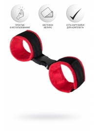 Красно-черные велюровые оковы Anonymo - ToyFa - купить с доставкой в Иркутске