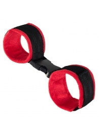Красно-черные велюровые оковы Anonymo - ToyFa - купить с доставкой в Иркутске