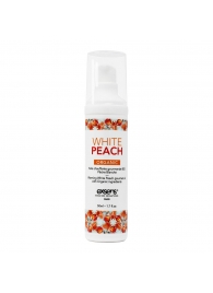 Разогревающее массажное масло Gourmet White Peach Organic с органическими ингредиентами - 50 мл. - Exsens - купить с доставкой в Иркутске