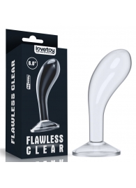 Прозрачный стимулятор простаты Flawless Clear Prostate Plug - 15 см. - Lovetoy - в Иркутске купить с доставкой