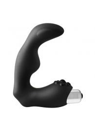 Черный вибромассажер простаты FantASStic Vibrating Prostate Massager - 11,3 см. - Dream Toys - в Иркутске купить с доставкой