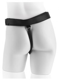 Страпон с телесной насадкой 7  Uncut with Strap on Harness - 18 см. - Pipedream - купить с доставкой в Иркутске