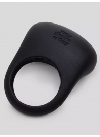 Черное эрекционное виброкольцо Sensation Rechargeable Vibrating Love Ring - Fifty Shades of Grey - в Иркутске купить с доставкой