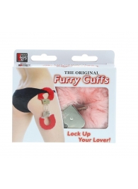 Металлические наручники с розовой меховой опушкой METAL HANDCUFF WITH PLUSH PINK - Dream Toys - купить с доставкой в Иркутске