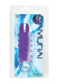 Закрытая фиолетовая насадка с пупырышками SAMURAI PENIS SLEEVE PURPLE - 14,5 см. - NMC - в Иркутске купить с доставкой