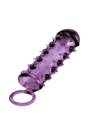 Закрытая фиолетовая насадка с пупырышками SAMURAI PENIS SLEEVE PURPLE - 14,5 см. - NMC - в Иркутске купить с доставкой