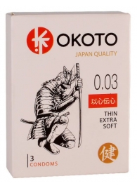 Тонкие презервативы OKOTO Thin Extra Soft - 3 шт. - Sitabella - купить с доставкой в Иркутске