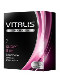 Ультратонкие презервативы VITALIS PREMIUM super thin - 3 шт. - Vitalis - купить с доставкой в Иркутске