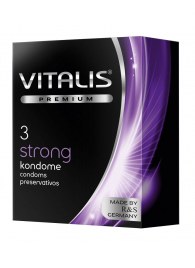 Презервативы с утолщенной стенкой VITALIS PREMIUM strong - 3 шт. - Vitalis - купить с доставкой в Иркутске