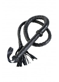 Длинный кожаный кнут с хлопушками на конце - ToyFa - купить с доставкой в Иркутске