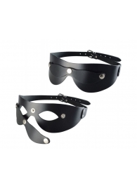 Черная кожаная маска  Новичок - Sitabella - купить с доставкой в Иркутске