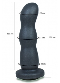 Черная анальная рельефная насадка-фаллоимитатор - 15 см. - LOVETOY (А-Полимер) - купить с доставкой в Иркутске