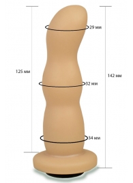 Телесная рельефная насадка Harness - 14,2 см. - LOVETOY (А-Полимер) - купить с доставкой в Иркутске