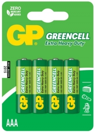 Батарейки солевые GP GreenCell AAA/R03G - 4 шт. - Элементы питания - купить с доставкой в Иркутске