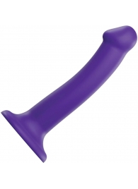 Фиолетовый фаллоимитатор-насадка Strap-On-Me Dildo Dual Density size M - 18 см. - Strap-on-me - купить с доставкой в Иркутске