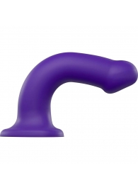 Фиолетовый фаллоимитатор-насадка Strap-On-Me Dildo Dual Density size L - 19 см. - Strap-on-me - купить с доставкой в Иркутске