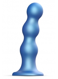 Голубая насадка Strap-On-Me Dildo Plug Balls size S - Strap-on-me - купить с доставкой в Иркутске