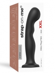 Черная насадка Strap-On-Me Dildo Plug P G size XXL - Strap-on-me - купить с доставкой в Иркутске