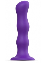 Фиолетовая насадка Strap-On-Me Dildo Geisha Balls size M - Strap-on-me - купить с доставкой в Иркутске