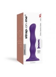 Фиолетовая насадка Strap-On-Me Dildo Geisha Balls size XL - Strap-on-me - купить с доставкой в Иркутске