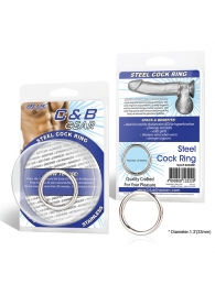 Стальное эрекционное кольцо STEEL COCK RING - 3.5 см. - BlueLine - в Иркутске купить с доставкой