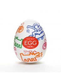 Мастурбатор-яйцо Keith Haring EGG STREET - Tenga - в Иркутске купить с доставкой