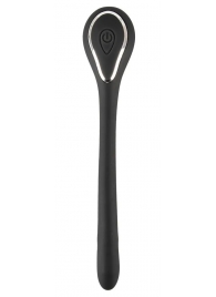 Черный гибкий уретральный стимулятор с вибрацией Vibrating Bendable Dilator - 13,5 см. - Orion - купить с доставкой в Иркутске