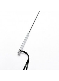 Черный кожаный стек с гладкой ручкой - 55 см. - Crazy Handmade - купить с доставкой в Иркутске