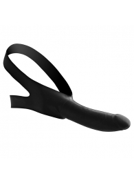 Черный кляп-страпон Masters Mini Face Fuck Strap-On - 14 см. - XR Brands - купить с доставкой в Иркутске