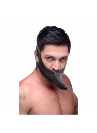 Черный кляп-страпон Masters Mini Face Fuck Strap-On - 14 см. - XR Brands - купить с доставкой в Иркутске