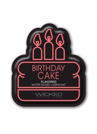 Лубрикант на водной основе со вкусом торта с кремом Wicked Aqua Birthday cake - 3 мл. - Wicked - купить с доставкой в Иркутске