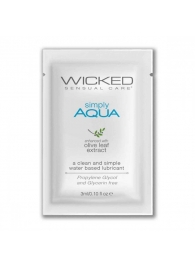 Легкий лубрикант на водной основе Wicked Simply AQUA - 3 мл. - Wicked - купить с доставкой в Иркутске