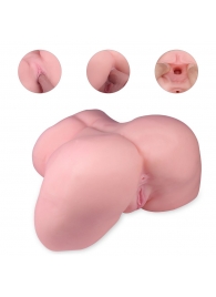 Реалистичный мастурбатор-полуторс с 2 рабочими отверстиями - S-HANDE - в Иркутске купить с доставкой