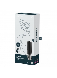 Черный мастурбатор с вибрацией Power Masturbator - Satisfyer - в Иркутске купить с доставкой